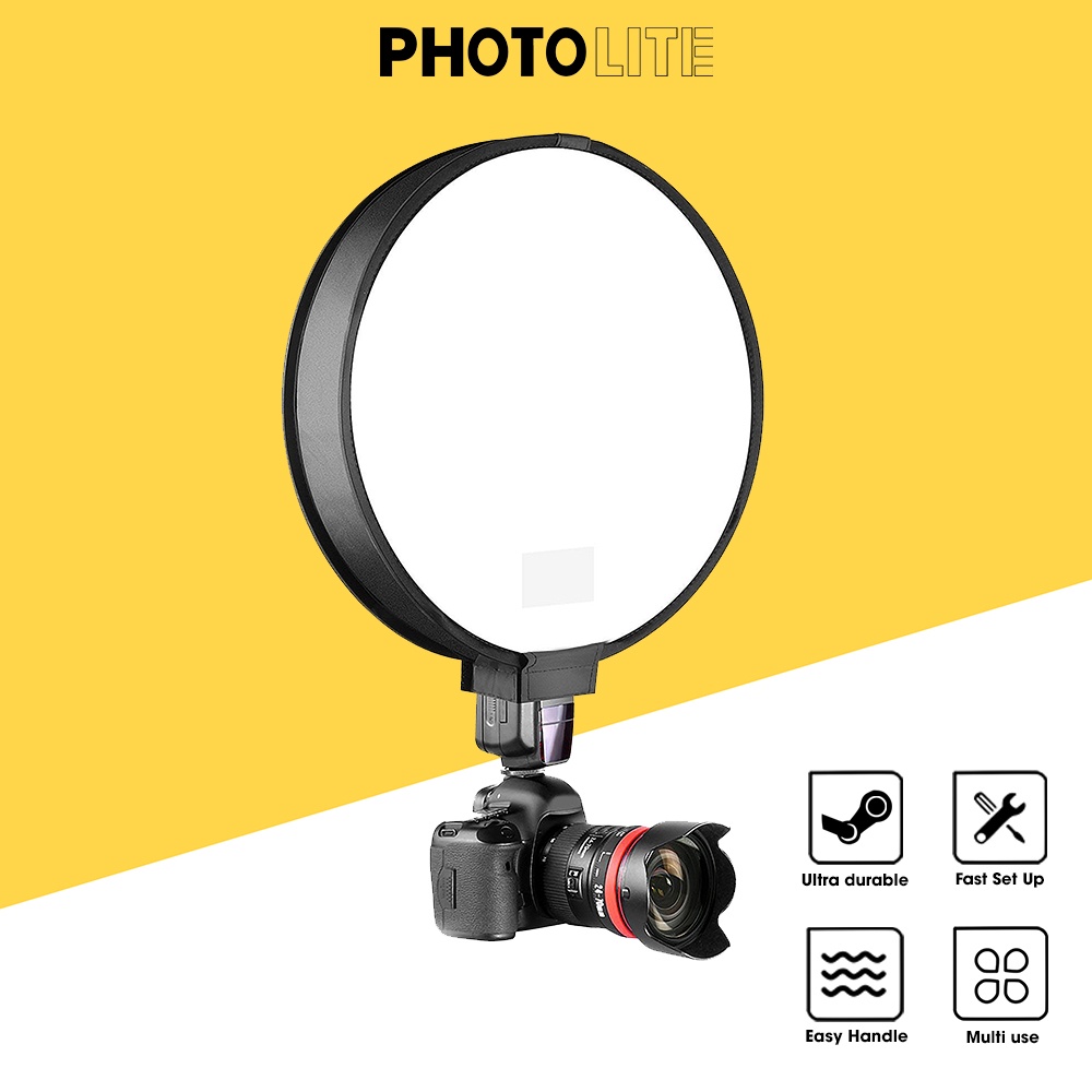 Tản sáng tròn 30 cm Photolite PA069 cho flash cầm tay có túi đựng