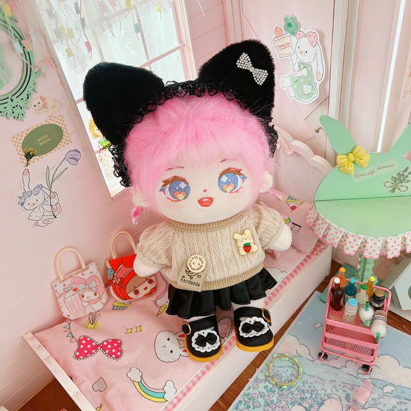 Búp Bê Em Bé Mặc Áo Sweater Vải Cotton Dệt Kim 20cm Thiết Kế Dễ Thương