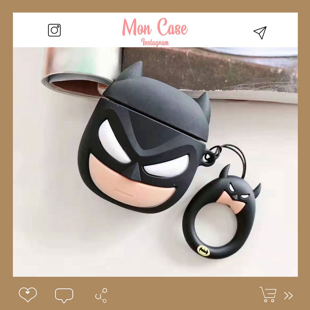 🔥Case Airpods Bảo Vệ Tai Nghe Hình BATMAN🔥 Casei Airpods 1-2/Pro Siêu Cute Dễ Thương