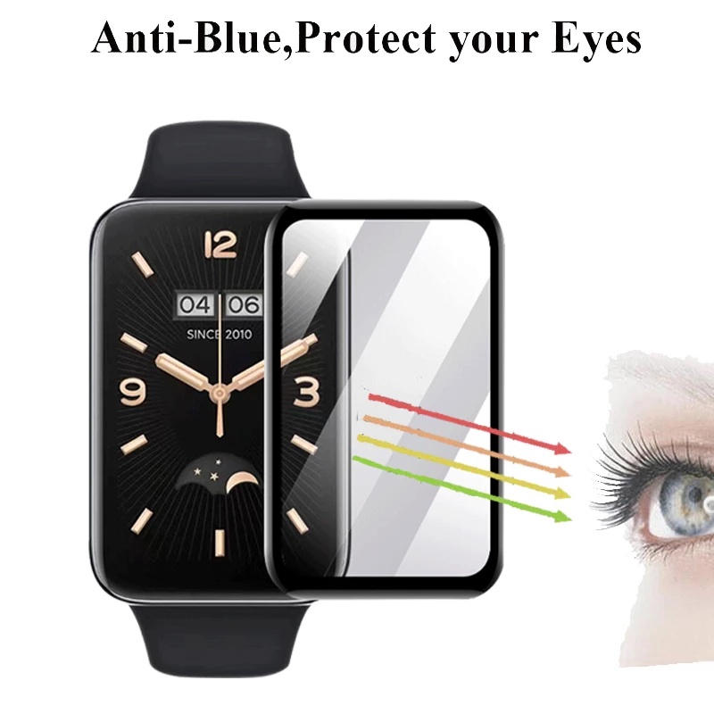 Kính Cường Lực HD Trong Suốt Viền Cong Toàn Màn Hình Chống Trầy Cho Đồng Hồ Thông Minh Xiaomi Band 7 Pro