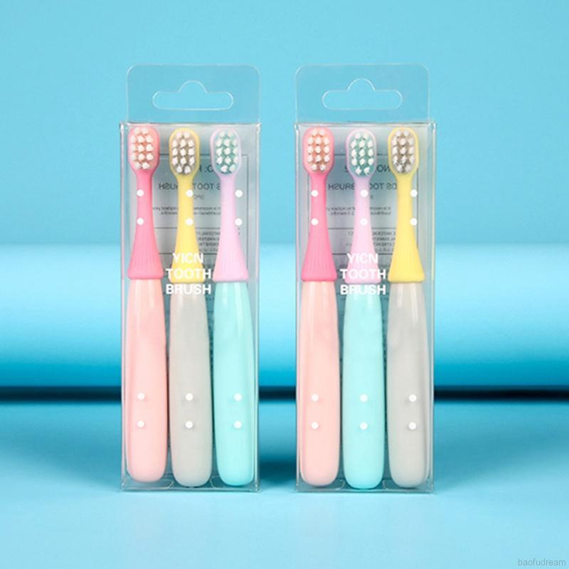 Bộ 3 bàn chải đánh răng lông mềm dành cho em bé