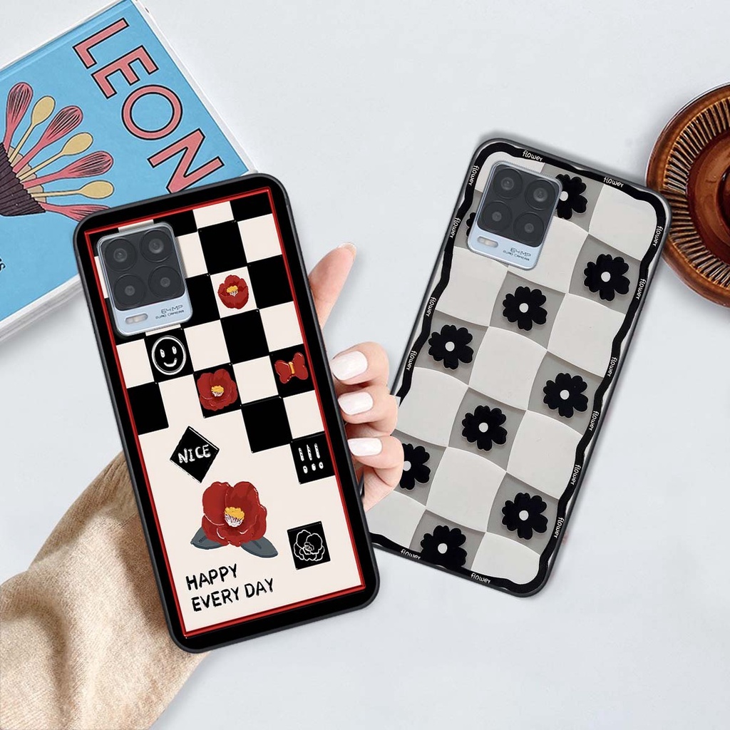 Ốp Realme 8 in hình trái tim, caro kẹo ngọt đầy cá tính siêu đẹp siêu chất