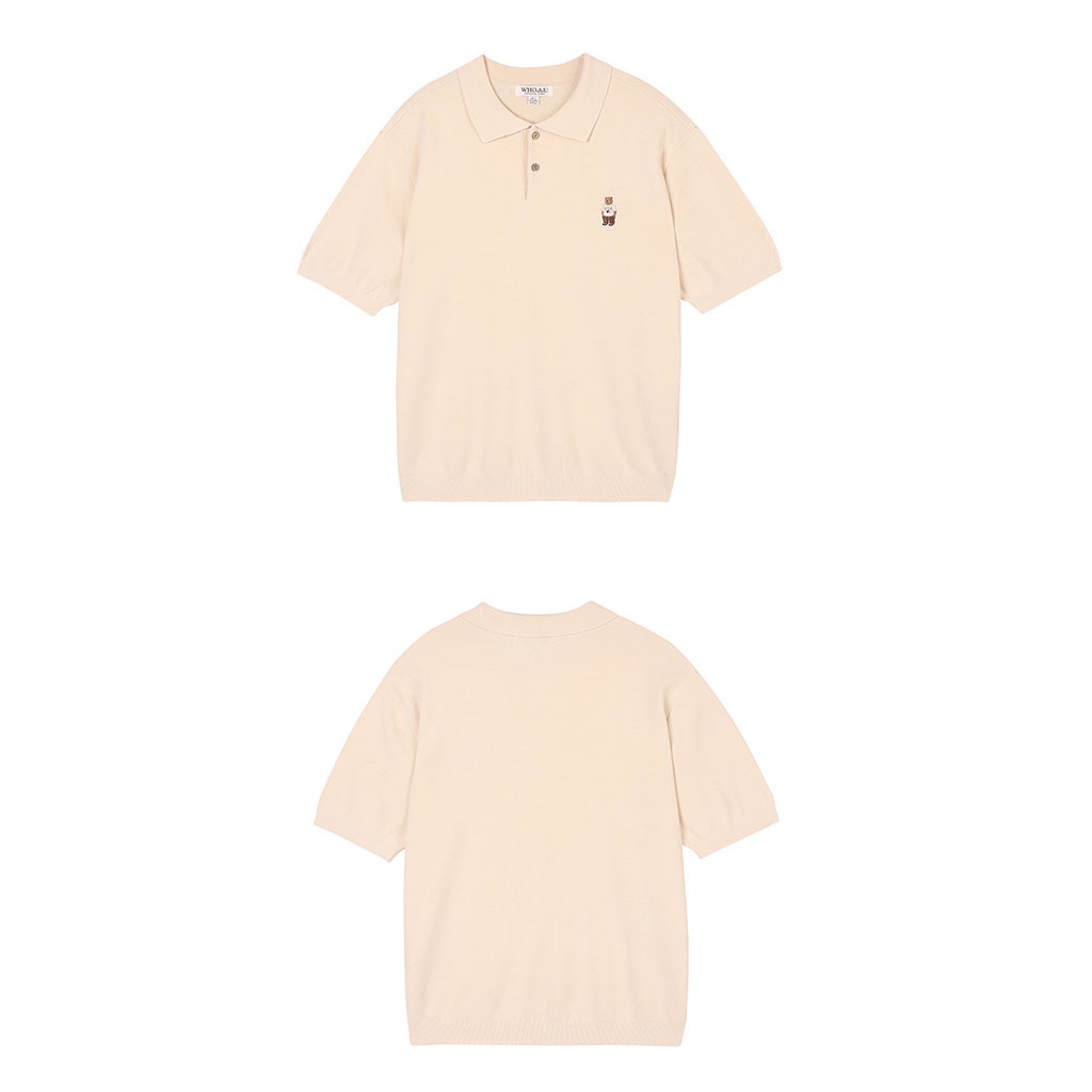Áo thun polo WHOAU WHKAB2437U họa tiết hình thêu cá tính dành cho nam