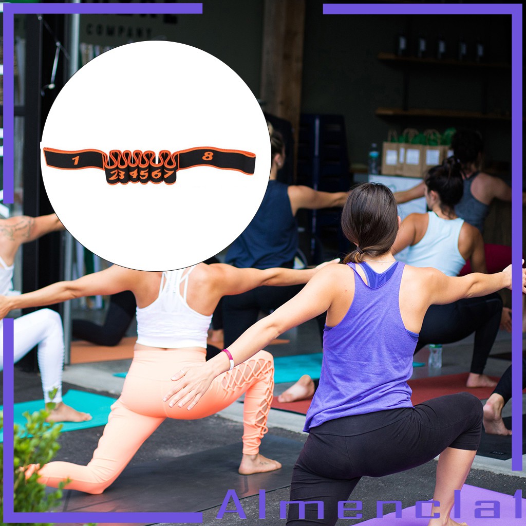 ADA Dây Đai Kháng Lực Co Giãn 8 Vòng Dùng Tập Yoga / Múa Ba Lê Cho Nam Nữ