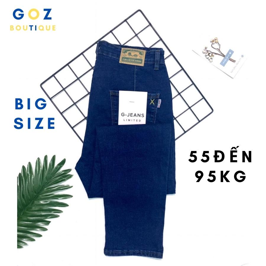 Quần jean nữ lưng cao bigsize từ 50-95kg G-JEANS vải jean co giãn tốt ,quần bò cạp cao size đại ống ôm hơi đứng | BigBuy360 - bigbuy360.vn