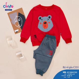 [Chippo] Bộ nỉ gấu C551