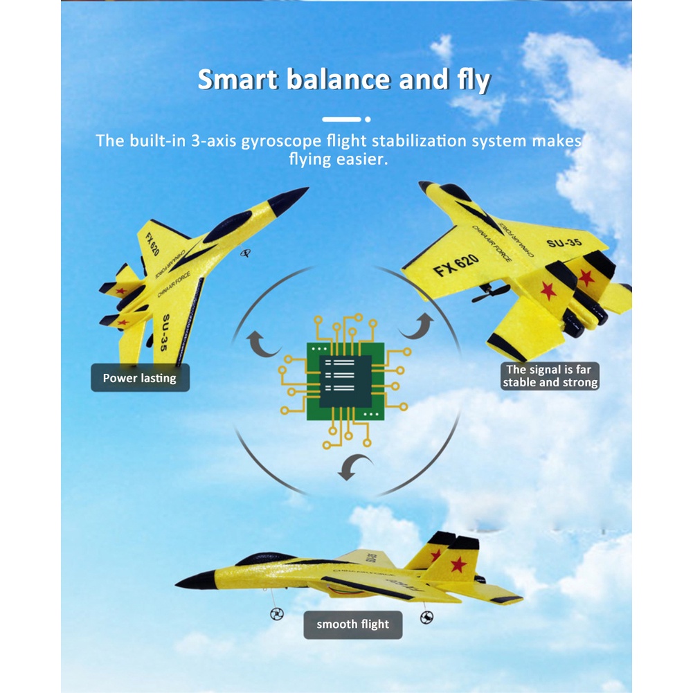 Fx-620 Su-35 Điều Khiển Máy Bay Điều Khiển Từ Xa 2.4G Máy Bay Tiêm Kích Sở Thích Máy Bay Lượn Máy Bay Xốp Epp Đồ Chơi Rc Máy Bay trẻ Em Quà Tặng-Timivn