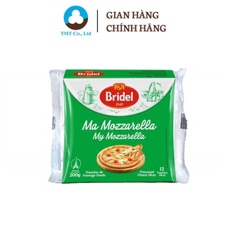 Phô mai lát Mozzarella Bridel 200g nhập khẩu từ Pháp