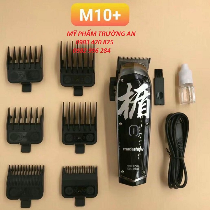 Tông Đơ Cắt Tóc M10+ Madeshow Mẫu Mới Máy Khỏe Chạy Êm Pin Trâu Lưỡi thoáng cắt siêu