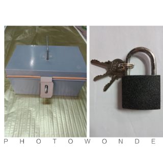Hòm tôn bé 22x12x10cm- tặng kèm khóa.