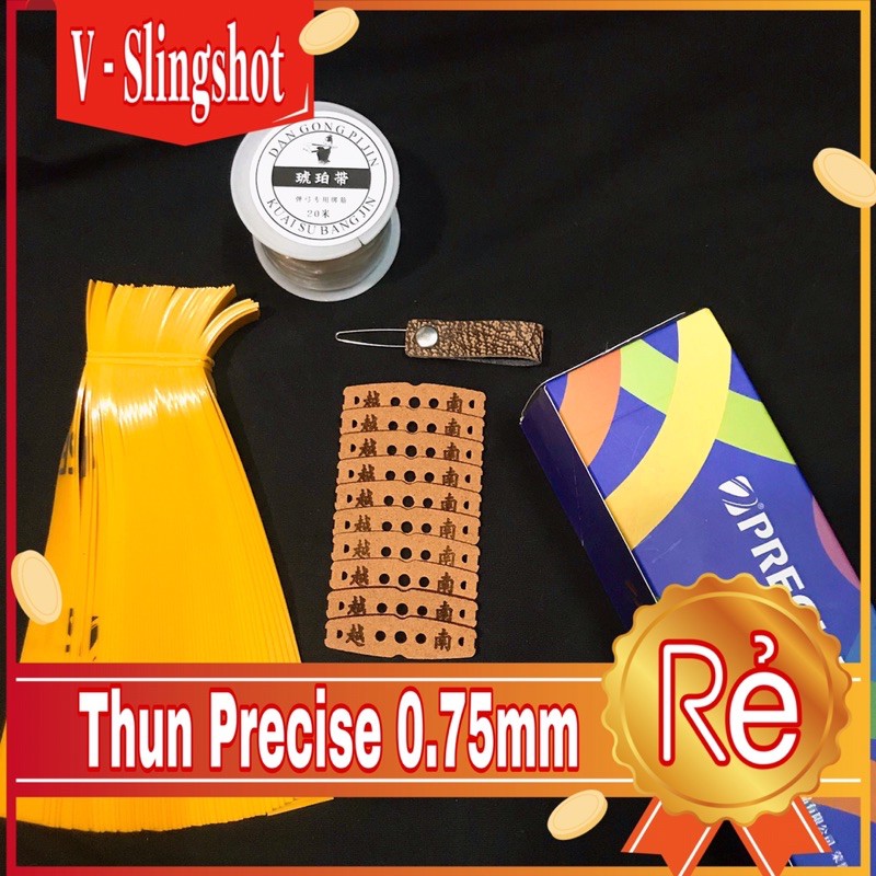 [FREESHIP] 1 Mét Dây Thun Precise V3 0.75mm Vàng ( Dây Thun Ná Cao Su 0.75 ) Cắt Theo Yêu Cầu