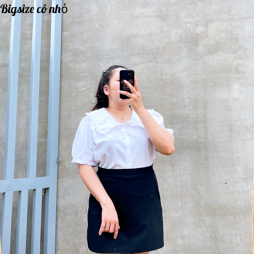 Áo Sơ Mi Nữ Bigsize Cổ Sen,Áo Sơ Mi Kiểu Lên Phom Xinh Chất Vải Loại 1 MÃ CỔ SEN
