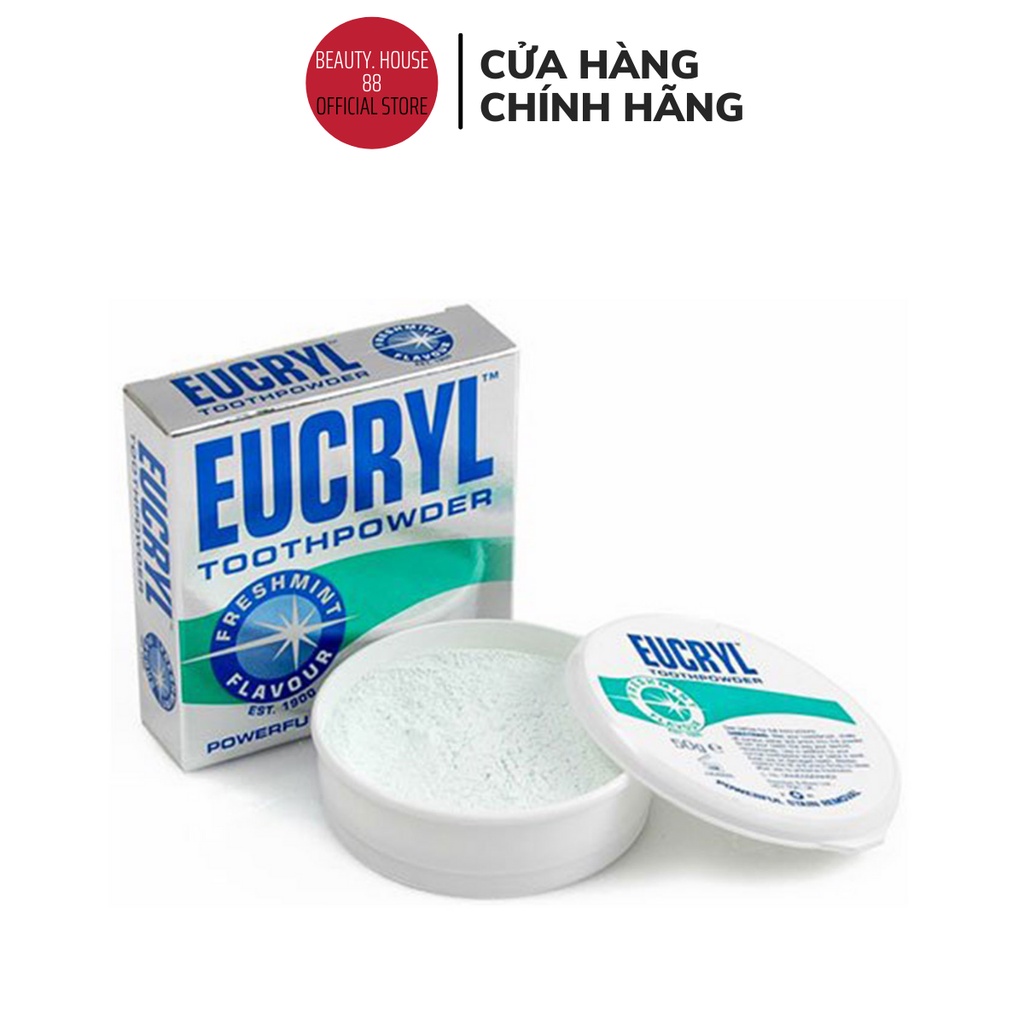 Bột đánh trắng răng Eucryl 50g Hàng Anh Chính Hãng