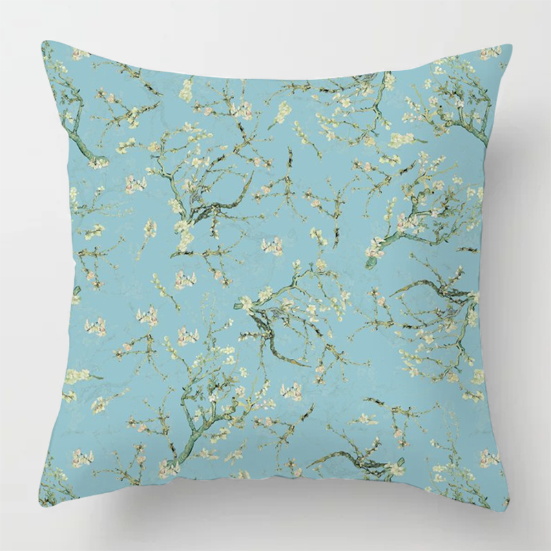Van Gogh Vỏ Gối Tựa Bằng polyester In Họa Tiết Nghệ Thuật Trang Trí Giáng Sinh