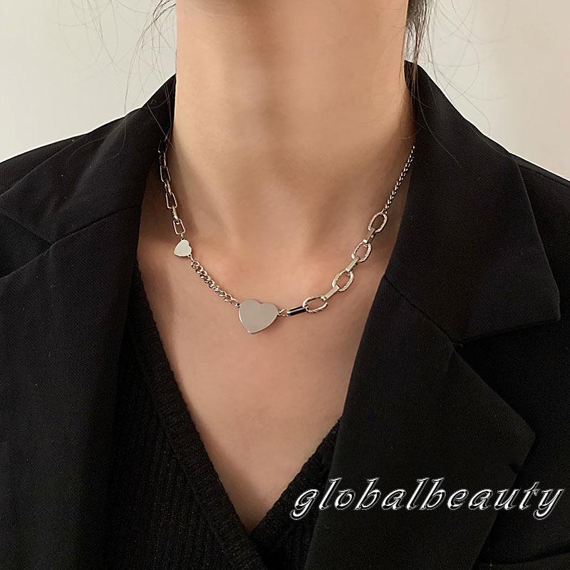 Vòng cổ choker dạng xích gắn hình trái tim thời trang cho nữ