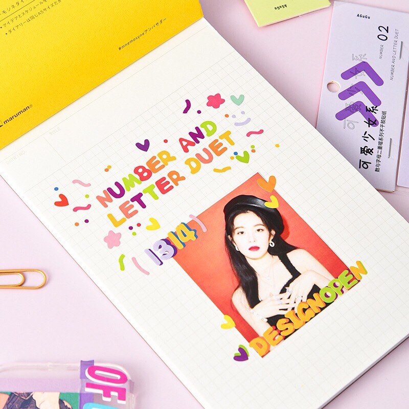 Set 2 tờ sticker alphabet (số và chữ cái)