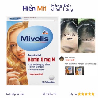 Viên dưỡng mọc tóc con Biotin Đức Mivolis giảm rụng