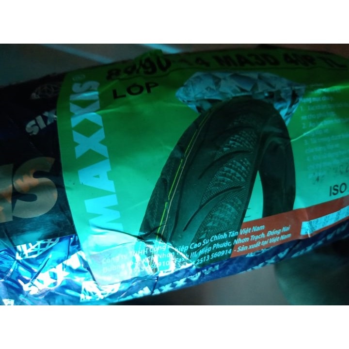 Vỏ Maxxis 80/90-14  ( hình chụp trực tiếp )