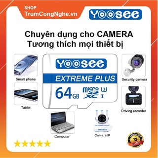 Thẻ nhớ 64GB U3 YOOSEE PLUS class10 - Tốc Độ Cao