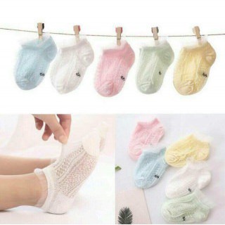 Sét 5 Đôi Tất Lưới Mỏng Trộn Màu Cho Bé.