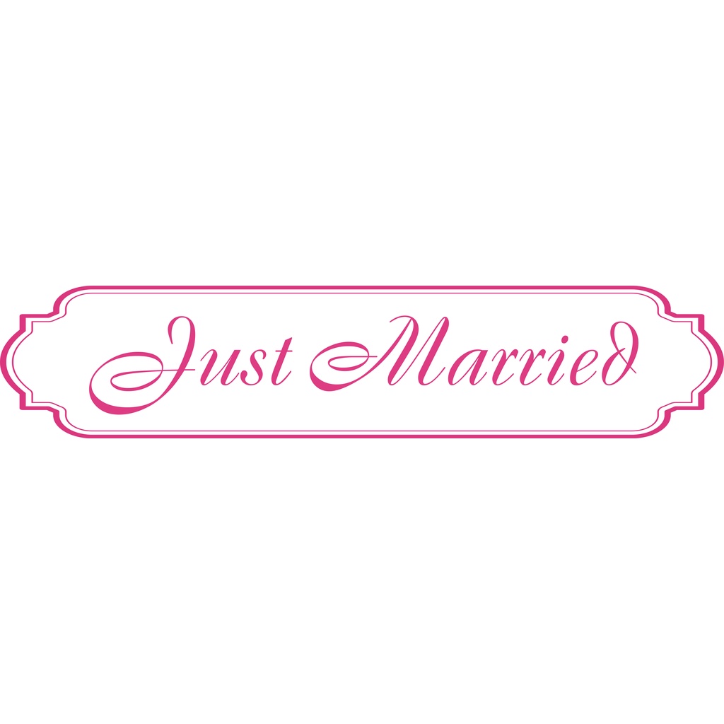 Bảng chữ Just Married trang trí biển số