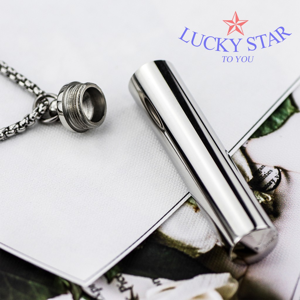 Dây chuyền nam trụ rỗng lớn 6,3cm thời trang độc đáo