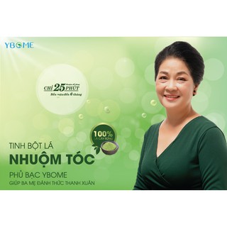 TINH BỘT LÁ NHUỘM TÓC PHỦ BẠC YBOME