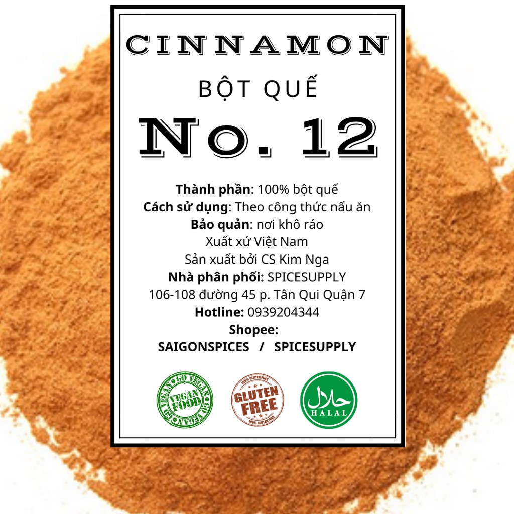 Cinnamon powder - Bột quế Yên Bái nguyên chất không pha trộn Hũ 120ml