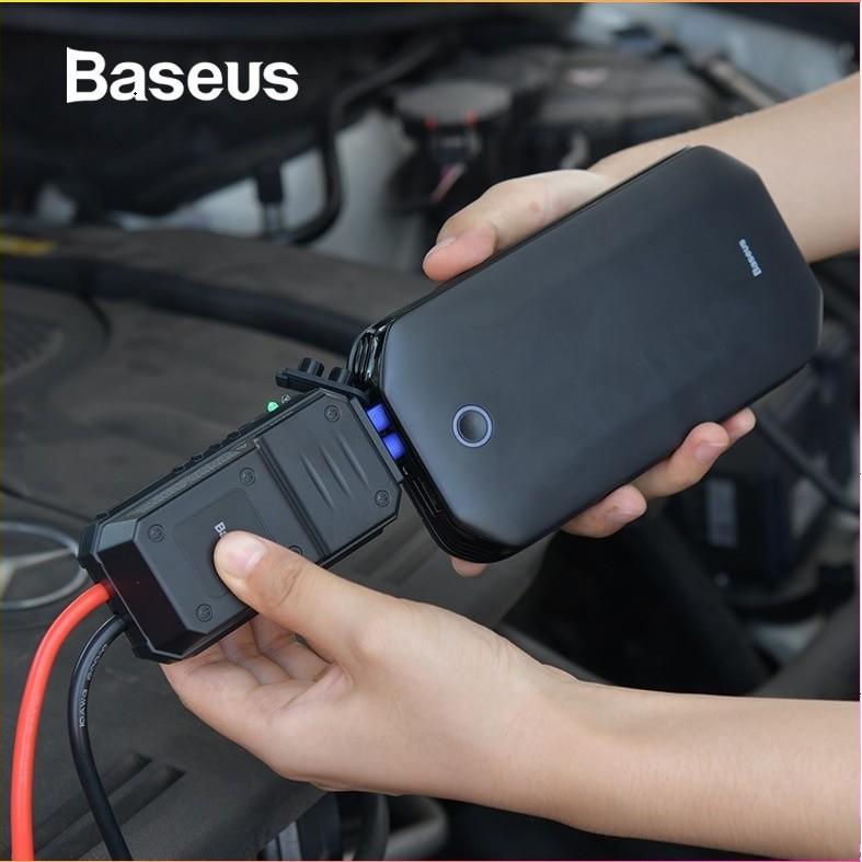 Bộ Kích Nổ cho ô tô , xe máy kiêm sạc dự phòng Baseus CRJS01-01 Super Power Car Emergency Start Power 12000mAh 5V 2.4A