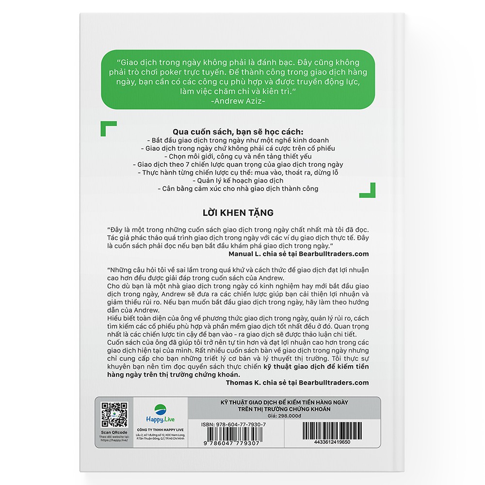 Sách - Kỹ Thuật Giao Dịch Để Kiếm Tiền Hàng Ngày Trên Thị Trường Chứng Khoán – Day Trade For A Living