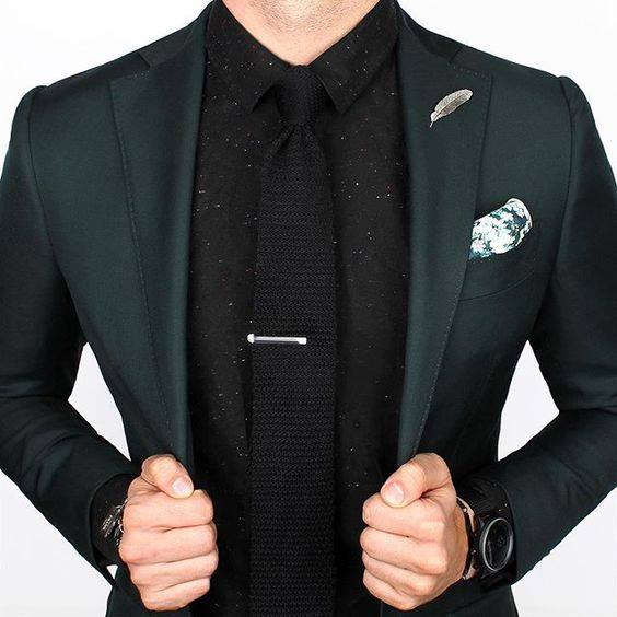 Ghim cài áo lông chim 3 màu - ghim cài áo vest cưới, phụ kiện chú rể - Tien Nguyen