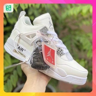 Giày Jordan 4 Nam Nữ, Giày JD4 Màu Trắng Hàng Đẹp Full Box Bill