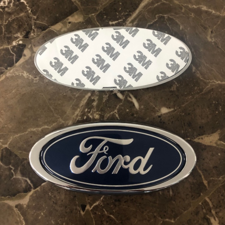 Logo biểu tượng trước và sau xe ô tô Ford, kích thước 11.5*4.5cm, 14.5*6.5cm, 15*6cm và 14.5*6cm