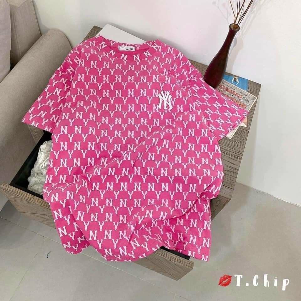 Áo phông chữ NY nam/nữ đan fom thụng nhiều màu cá tính | BigBuy360 - bigbuy360.vn