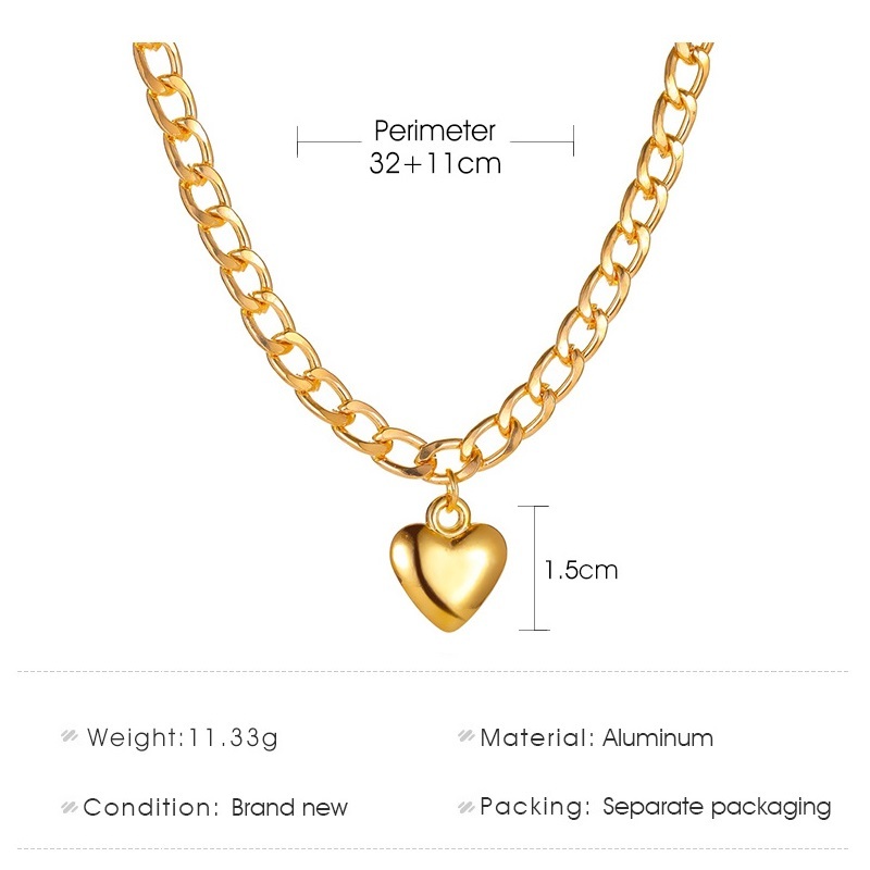 Vòng Cổ Choker Mặt Trái Tim Thời Trang Cho Nữ