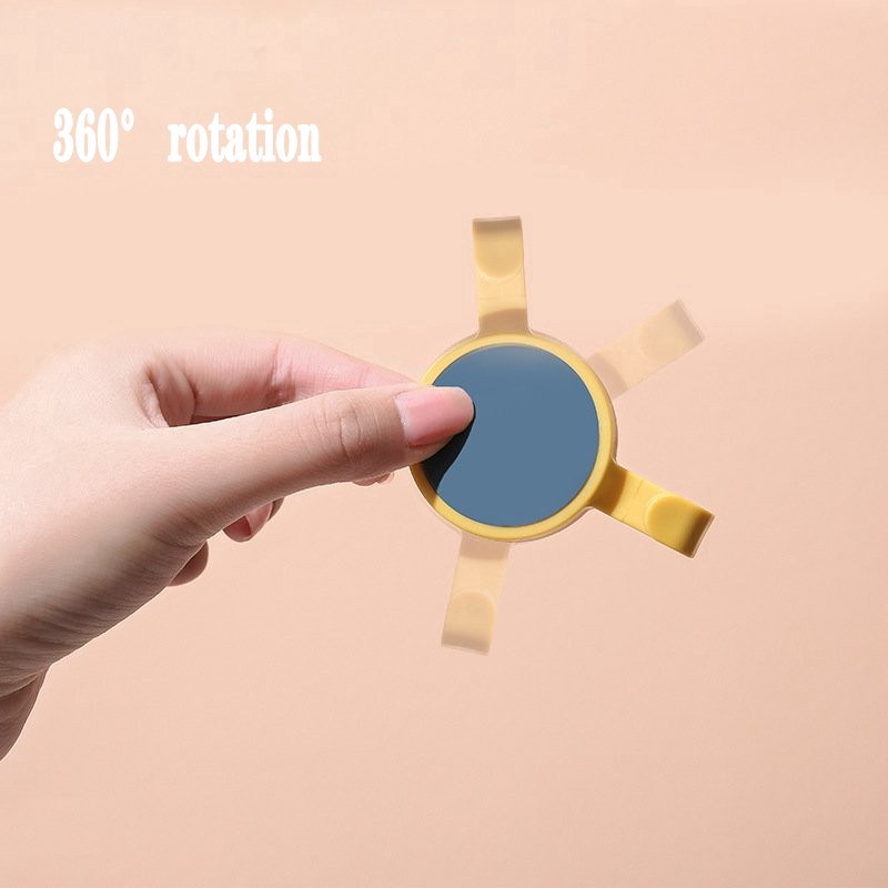 Set 3 Móc Treo Đồ Gắn Tường Màu Sắc Đơn Giản Xoay 360 Độ Tiện Dụng