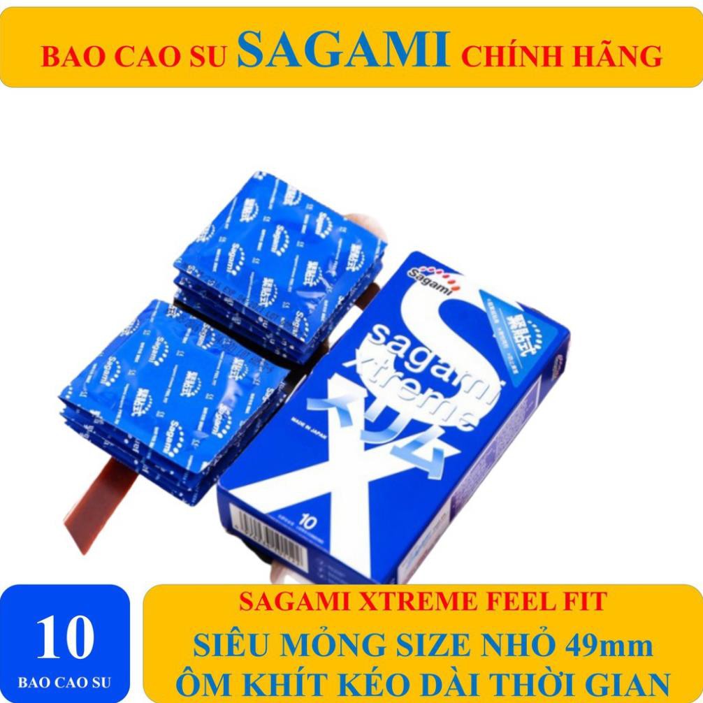 [HÀNG CHUẨN NHẬT] Bao cao su SAGMI  siêu mỏng nhất thế giới Sagami Xtreme Feel Fit hộp 10 bcs