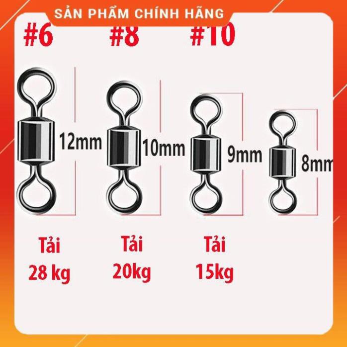 [SALE]  [Hàng Chất Lượng] Combo 10 Khóa Số 8 Ma Ní Chống Xoắn Cước Từ Thép Nga