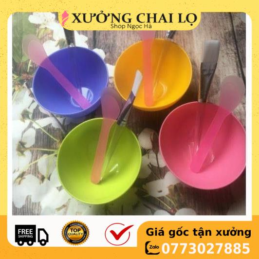 [GIÁ RẺ NHẤT] Bộ dụng cụ trộn mặt nạ cao cấp (bát, cọ, que nhựa) , phụ kiện du lịch