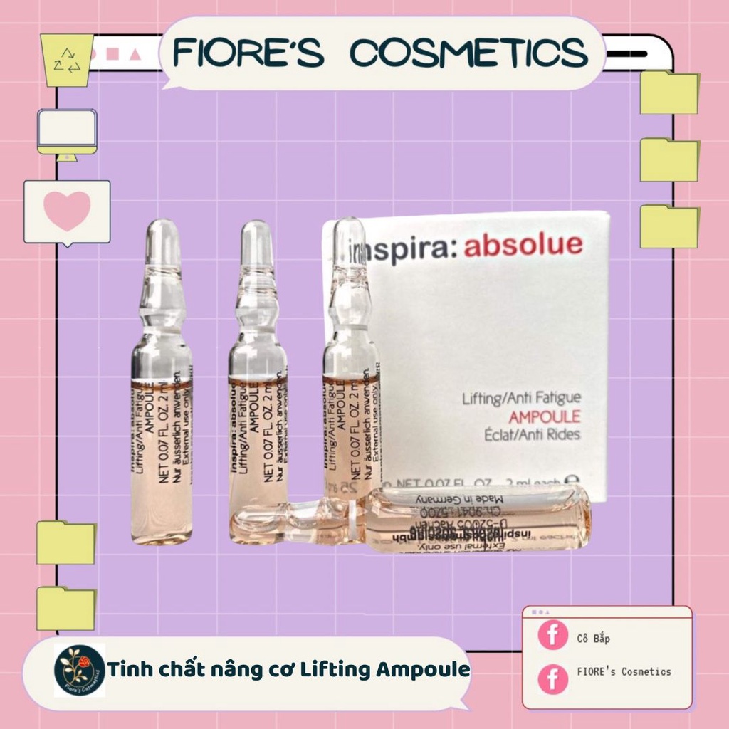 Serum n.âng c.ơ Inspira Absolue Lifting Anti Fatigue AMPOULE