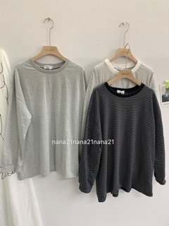 Pull kẻ dài tay dáng rộng