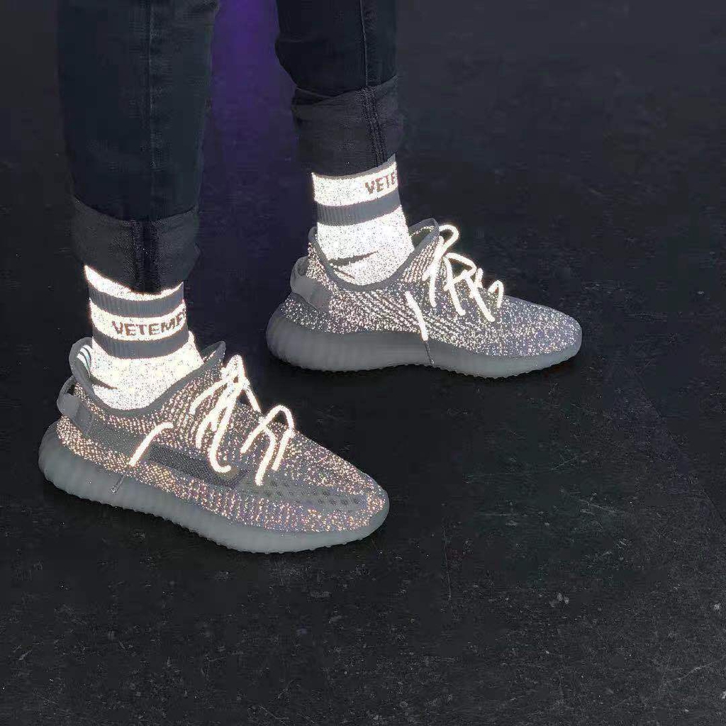 Tất Vớ Cotton Cổ Cao Dạ Quang Vetements