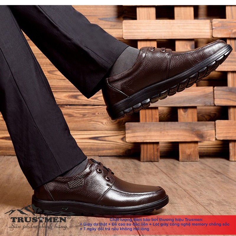 Giày da nam công sở giày tây nam doanh nhân GLG062 Trustmen Cuocsongvang