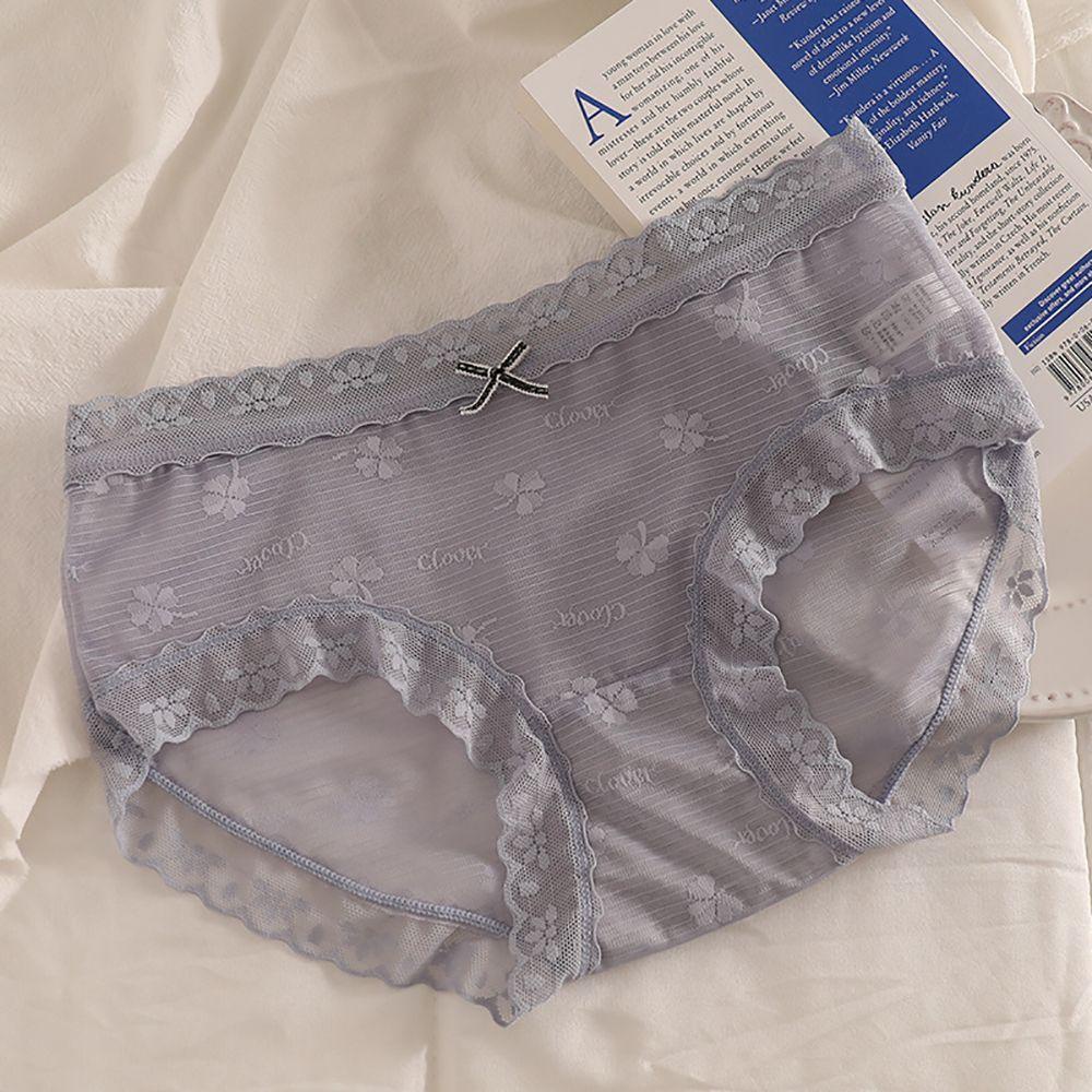 Quần Lót Lưới Màu Ngà Trong Suốt Ngọt Ngào Cho Nữ