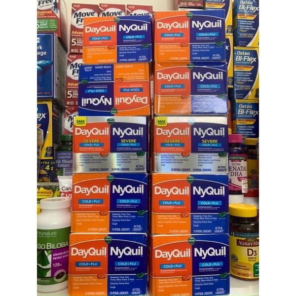 hộp Dayquil Nyquil cold flu 48 viên của Mỹ