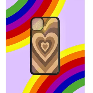 Ốp lưng cao cấp thinkcase iphone brown heart wallpaper