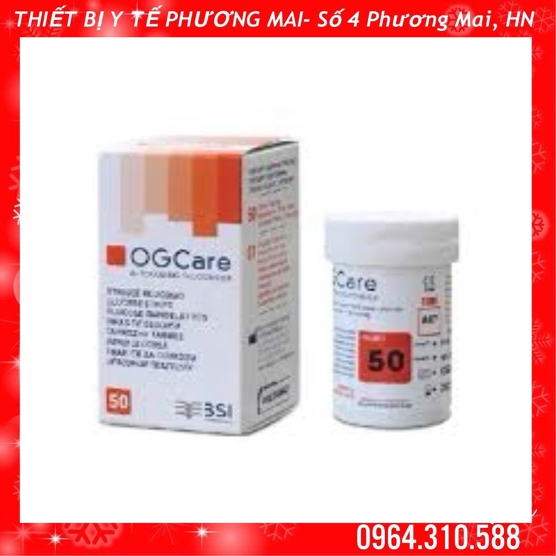Que thử đường huyết OG CARE hộp 50 que