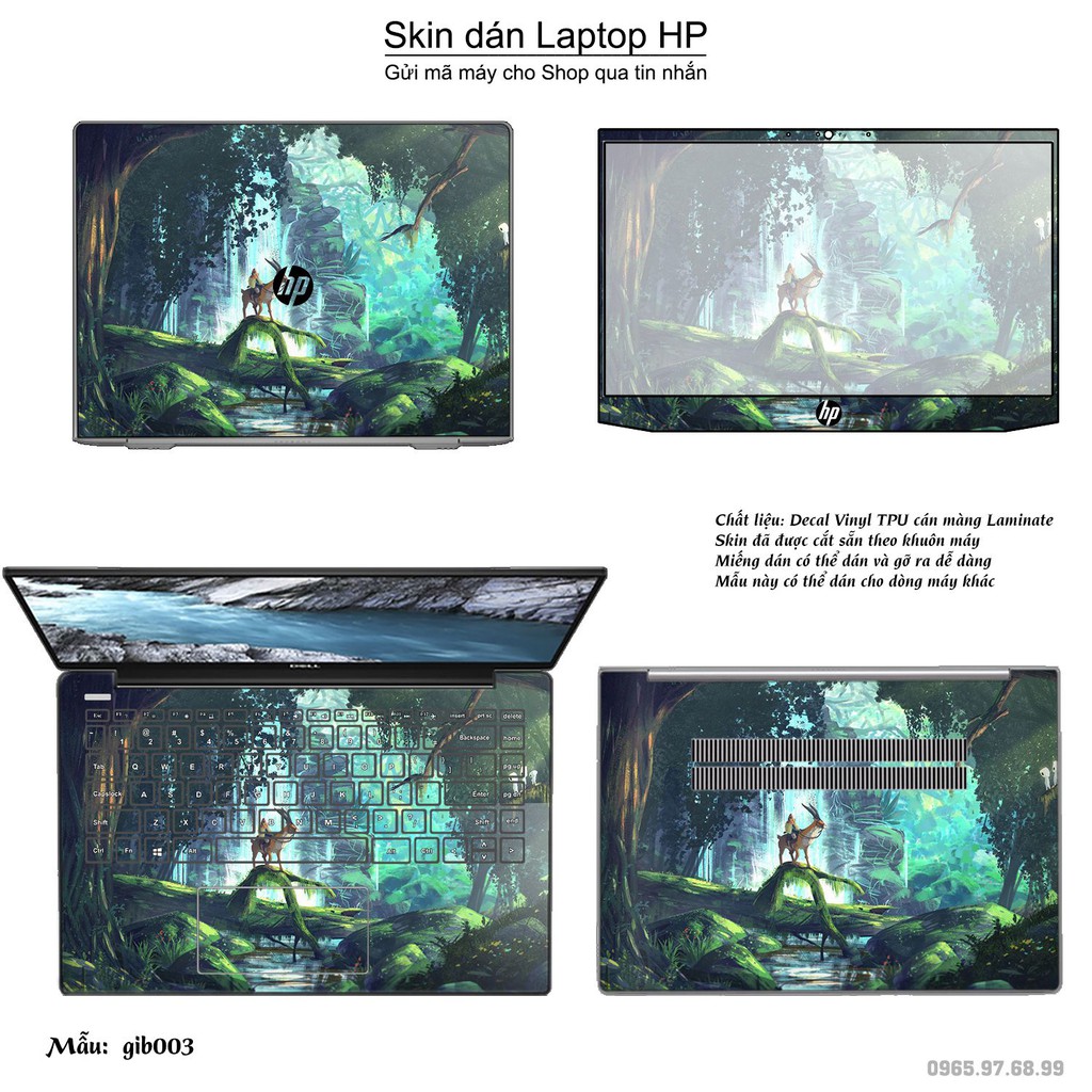 Skin dán Laptop HP in hình Ghibli (inbox mã máy cho Shop)