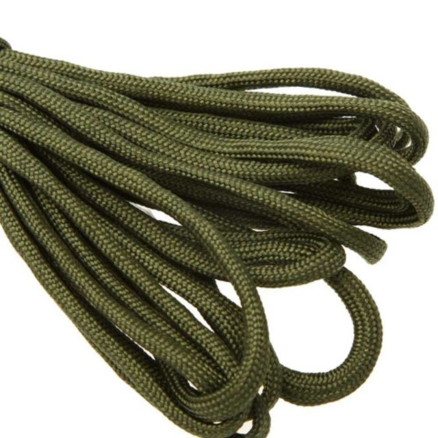 Dây dù sinh tồn 7 lõi (paracord) xanh bộ đội