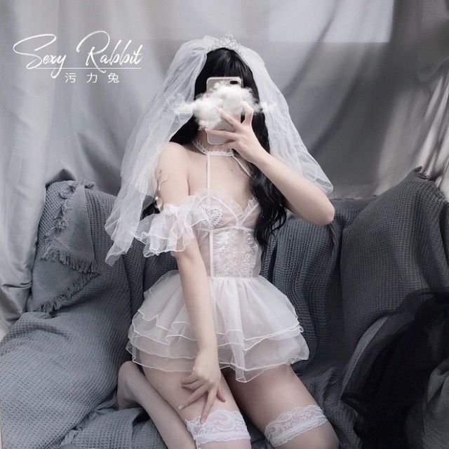 Cosplay cô dâu sexy - set đồ ngủ hóa trang gợi cảm xuyên thấu | BigBuy360 - bigbuy360.vn